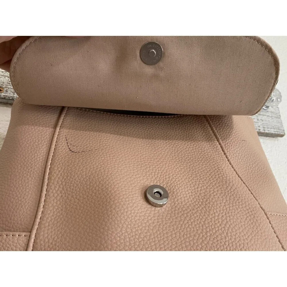 Nanette Lepore Pebbled Vegan Leather Backpack Light Pink